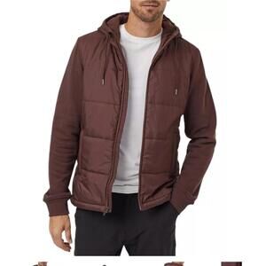 Tentree Men's Brown Cloud Shell Hybrid Hooded / Jacket sizeMedium